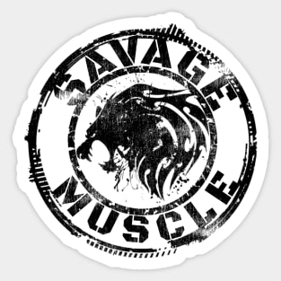 SAVAGE MUSCLE LION Sticker